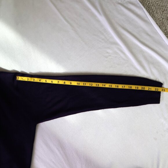 Deep Purple Mock Neck  Sweater -  Size M -  Easy Care Acrylic - Picture 7 of 8